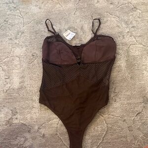 NWT Brown Free People bodysuit